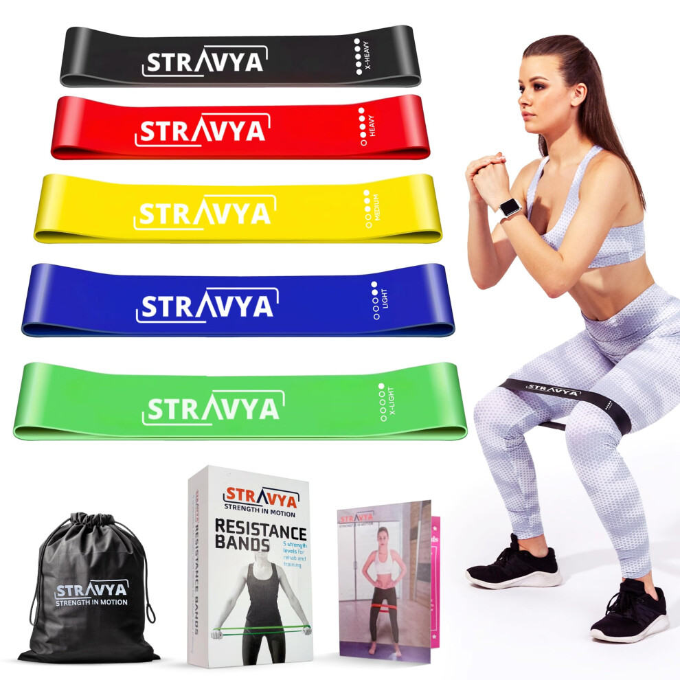 Photos - TRX & CrossFit Resistance Bands Set of 5 â Elastic Exercise Band for Home Gym, Pilates, Stretching, Strength Training â Fitness Equipme