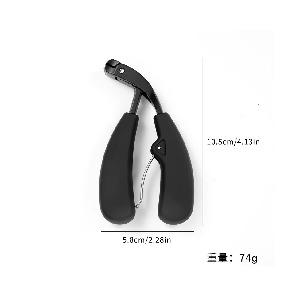 Stoyotu (Black 1 Pcs B) Stainless Steel Fingernail Clippers With Concave Blade, Heavy-Duty Nail Clipper With Curved Design