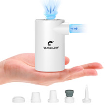 FLEXTAILGEAR EVO Pump, Portable Electric Air Pump, Vacuum Pump,4.5 kPa High pressure,3800mAh Rechargeable Battery,5 Multiple Nozzles for air mattress