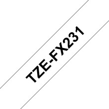 Brother Brother TZe-FX231 Black on White Labelling Tape â“ 12mm