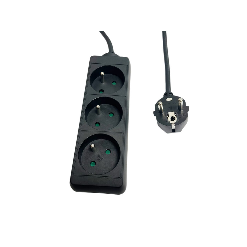Microconnect Microconnect 3-Way Power Strip French Type E1.5m Black 5715063551127