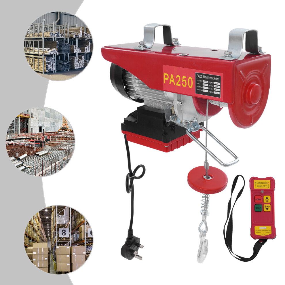 550W Electric Hoist With Wireless Control & Two Slings 743169274065