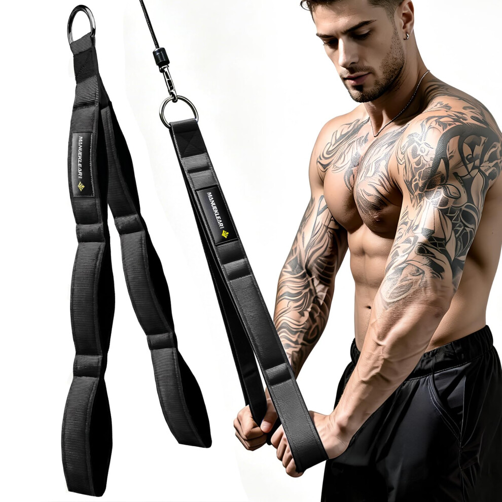 Photos - Climbing Gear MANUEKLEAR Tricep Rope Cable Attachment Handles, Greater Range of Motion, Tricep Pull Down Rope for Push Downs, Crunches, Fa