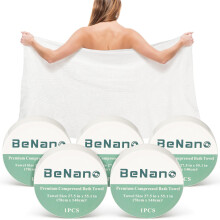 Benano Premium Compressed Towel Tablets - 55.1" x 27.5" Large Bath Towel - Disposable, Reusable for Hotel, Camping, Sports, Hiking, Beach, Swimming,