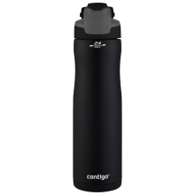 Contigo Drinking Bottle Autoseal Chill Matte Black, stainless steel water bottle with Autoseal technology, insulated bottle keeps beverages cool for