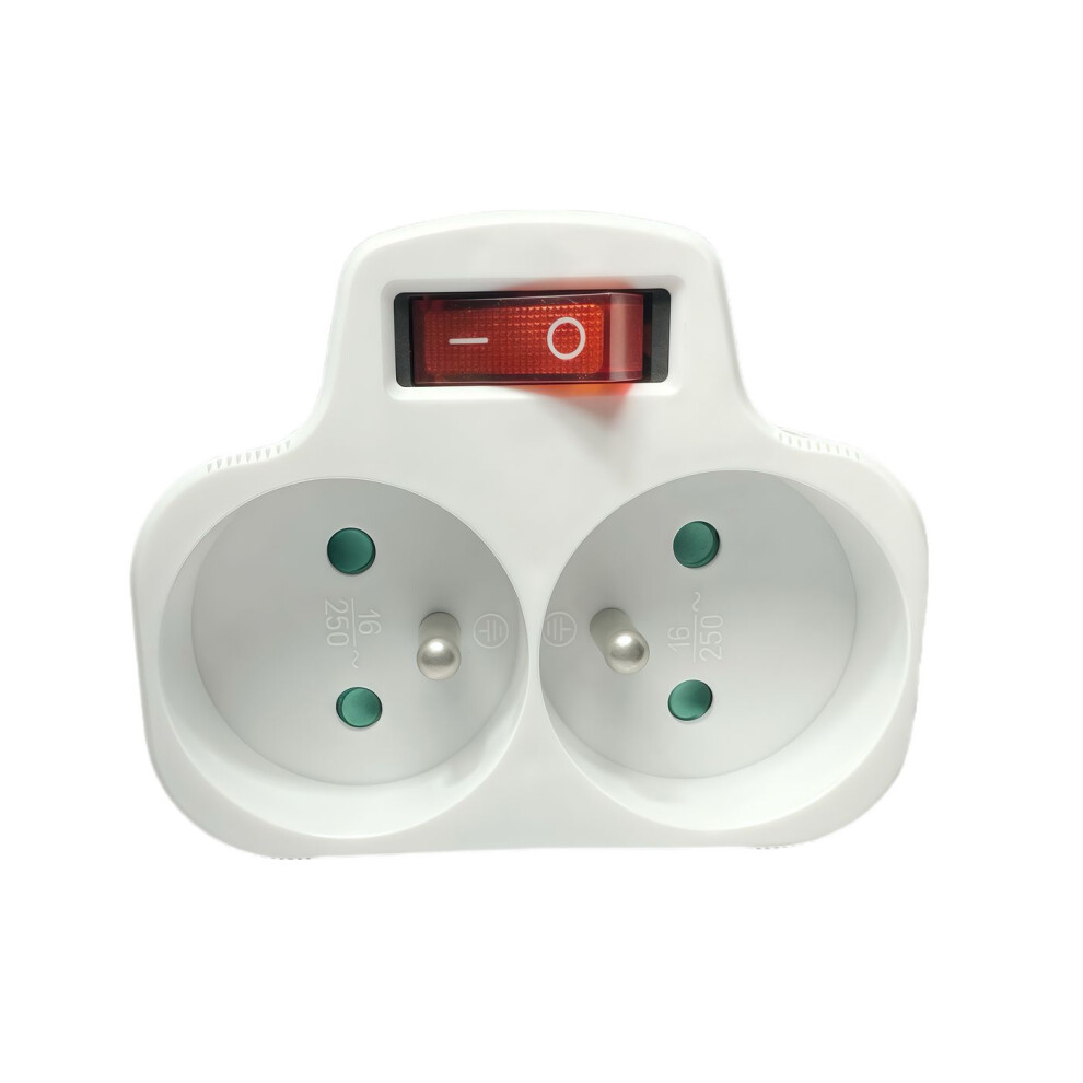 Microconnect Microconnect Plug On/Off Switch Eu To 2French Type E White 5715063551110