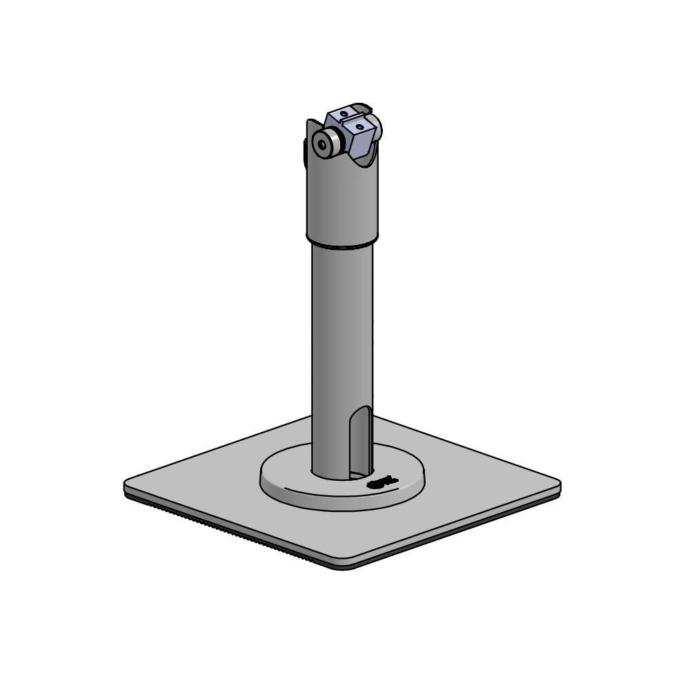 Ergonomic Solutions Base Plate With Sp1 200Mm Pole And Duratilt - Black 5715063098486