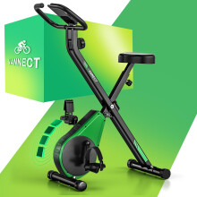 Upgraded Folding Exercise Bike with 16-Level Adjustable Magnetic Resistance, 330LBS Quiet Foldable Indoor Cycling Bike, Fitness Stationary Bike with