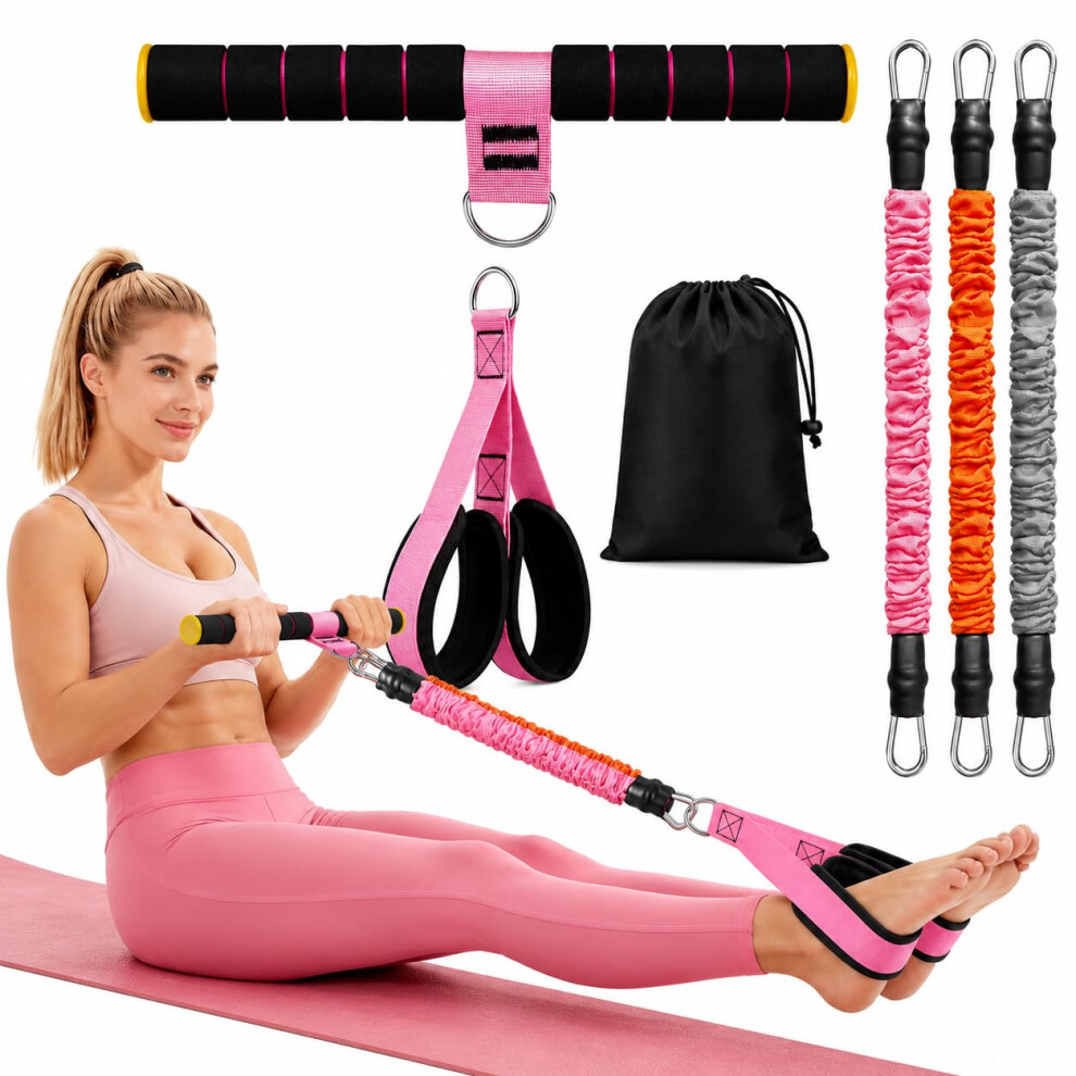 Photos - TRX & CrossFit  Upgraded Multifunction Pedal Resistance Bands with Handles for Women, 3 Levels LB Tubes , Full Body Workout 2026(20-30-40lb)