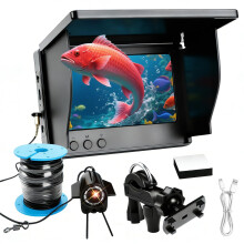 Underwater Fishing Camera, 4.3 Inch IPS Display and 30M Cable, Night vision infrared lamp, 220 Wide Angle, Waterproof Fish Finder Video Camera for I