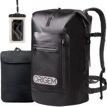 Origem Waterproof Backpack, 35L/55L/85L Rolltop Backpack, Waterproof, Dry Bag with Computer Insert for Kayaking, Fishing, Rafting, Diving or Daily Us
