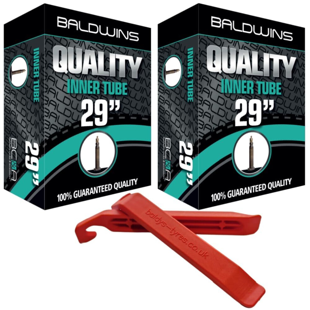 Photos - Other Wheel Accessories Baldwins Bike Inner Tube 29 x 2.20 to 2.40 Presta Valve & BALDY'S TYRE LEVER (Pack of 2)