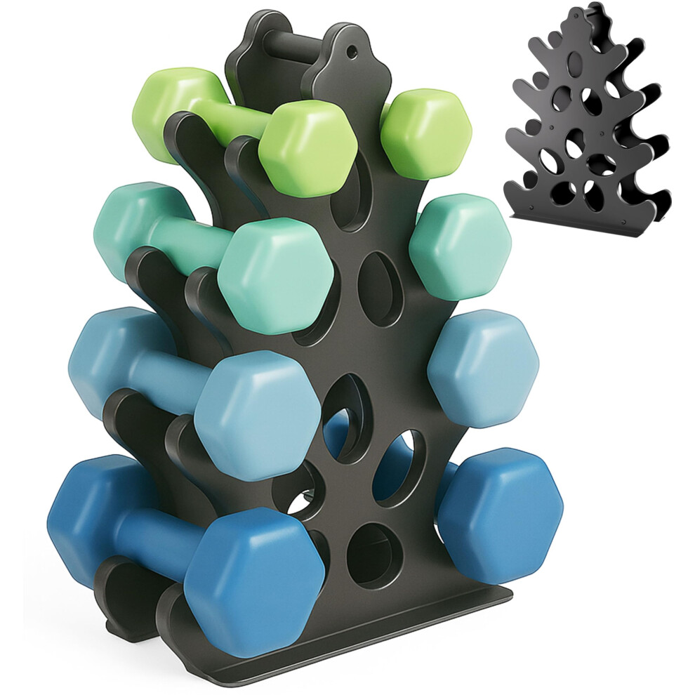 Photos - Dumbbell Rack  4-Tier Metal Weight Stand Holder Heavy Duty Dumbbell Storage Weight Tree (No Dumbbells, Rack Only)