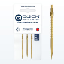 Harrows HM Grip Heavy Metal Quick Points – Ryan Searle Inspired Dart Points with Square-Cut Finger Grip Rings – No-Break Quick Point System for Fa