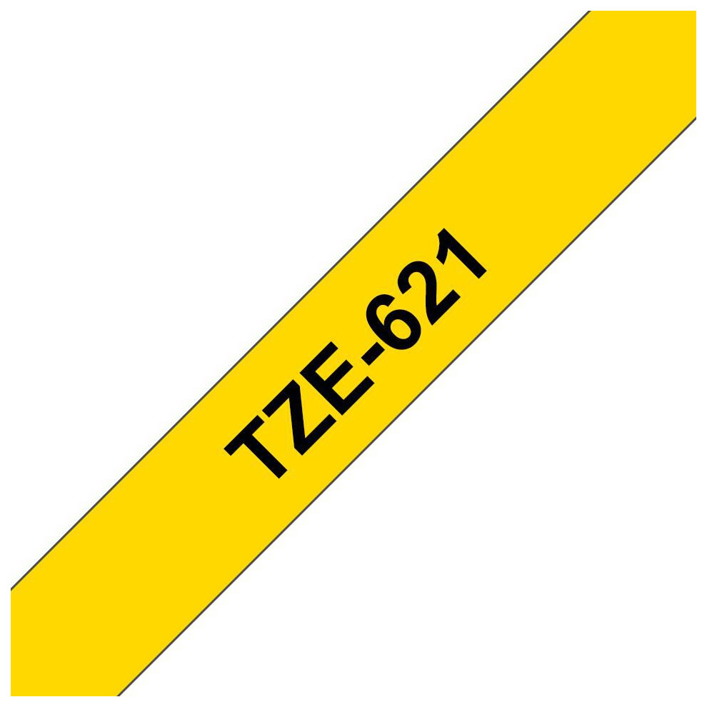 Brother Tze-621 Black On Yellow Labelling Tape Â“ 9Mm Wide