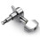 6 Pieces Silver Guitar Tuner with 6 String Acoustic Guitar Nut Saddle Part + 2X String Winder +12X Bridge Pins Kit 2
