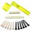 6 Pieces Silver Guitar Tuner with 6 String Acoustic Guitar Nut Saddle Part + 2X String Winder +12X Bridge Pins Kit 8