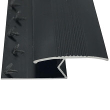Grandismo Z Edge Trim Standard 3ft / 0.9metres / 90cm / 90mm Length Screw-Down Threshold Strip for Carpet to Laminate/Wood/Tiled Flooring (Black)