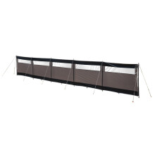 Maypole 5 Panel Steel Poled Windbreak Privacy Screen With PVC Windows, 8m Width