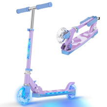 Scooter for Kids Ages 5-12 TONBUX Folding 2 Wheel Kids Scooter with Light Up Wheels & Stem & Deck, 3 Adjustable Height Handle, Lightweight Portable K