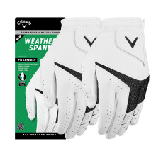 Callaway Golf Weather Spann Golf Glove, Two Pack, Men's Left Hand, M/L