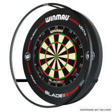 WINMAU Plasma Dartboard Light Bundle - Black 360 Degree Light with Black Pro-Line Dart Board Surround | Professional Darts Accessories