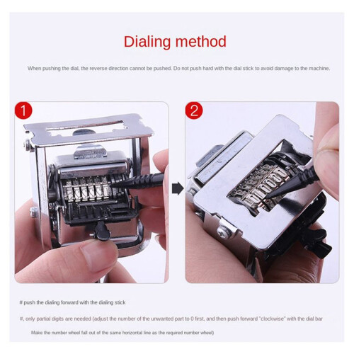2X Automatic Coder 4Digit Number Machine Production Date Manual Coder Numbering Advance Machine Quick-Drying Ink Black 2