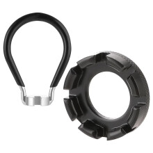 WOLMIK 2-Piece 6-in-1 Bicycle Spoke Wrench & Spanner Key for 10-15 Gauge Wheel Correction and Tension