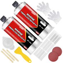 Marine Fiberglass Repair Kit , 100ml White Fiberglass Filler for Repairing Cracks, Holes in Boat, Jet Ski, Yacht, Surfboard and Other Water Vehicles,