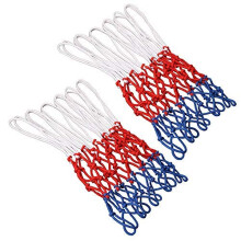 GTIWUNG 2 Pack Ultra Heavy Duty Basketball Net Replacement, All-Weather Red/White/Blue Basketball Nets, Fits Standard Indoor or Outdoor Rims, 12 Loop