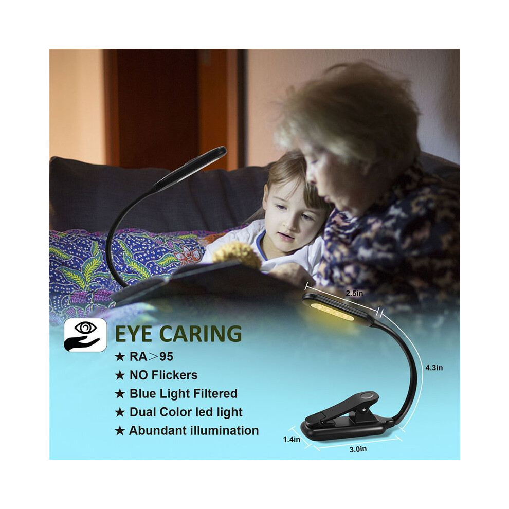 4X Book Rechargeable Reading 9 Led Book For Reading In Bed With 3 Brightness Light 6031444420509