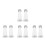 8Pcs White Pc Light Bulb Socket Adapter High Temp Resistant Extender 4