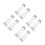 8Pcs White Pc Light Bulb Socket Adapter High Temp Resistant Extender 6
