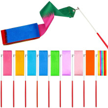 Unvtap Dance Ribbons 10 Pack Gymnastic Ribbon, Dance Ribbons for Children, Ribbon Wand Rhythmic Gymnastic Ribbon for Children Kids Baton Twirling, Da