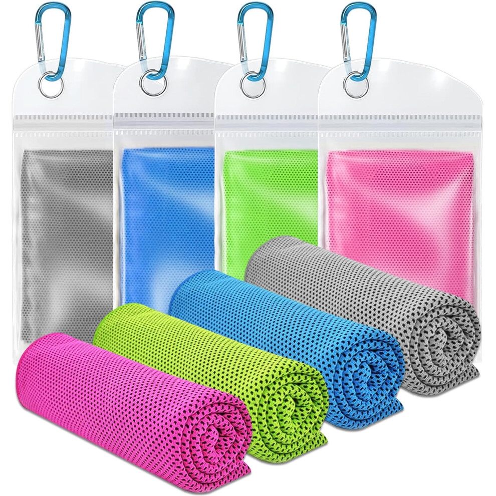 Photos - Yoga VAKKI Cooling Towel 4 Pack A , Ice Cold Sports Sweat Towels for Coolings Scarf Neck,Forehead, Wristband, Bandana, S(40"x12")