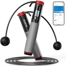 RENPHO Smart Skipping Ropes for Adults with Counter, Adjustable Cordless Skipping Rope with APP Data Analysis, Jump Ropes for Men Women Kids, Burn Ca