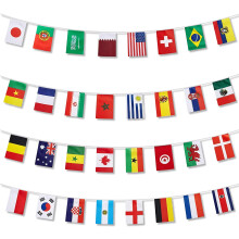 Flags of the World, World Cup Bunting 2026 with 32 International Flags, World Cup Flags for Sports Events and Themed Parties, WorldCup Bunting Party
