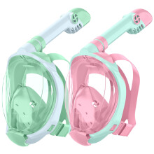 X99 Snorkel Mask, Snorkel Set Kids 6-14, Full Face Snorkel Mask 180 Panoramic View with Detachable Camera Mount, Anti-fog Anti-leak Kids Snorkel Se