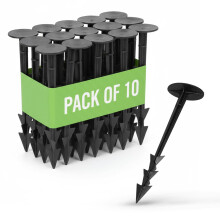 GARDENIX pack of 10 TerraPEG XL (8") Extremely Stable Ground Anchor for Hard Ground Securing Pegs Landscape Fabric Peg for Weed Fabric Ground Sheet