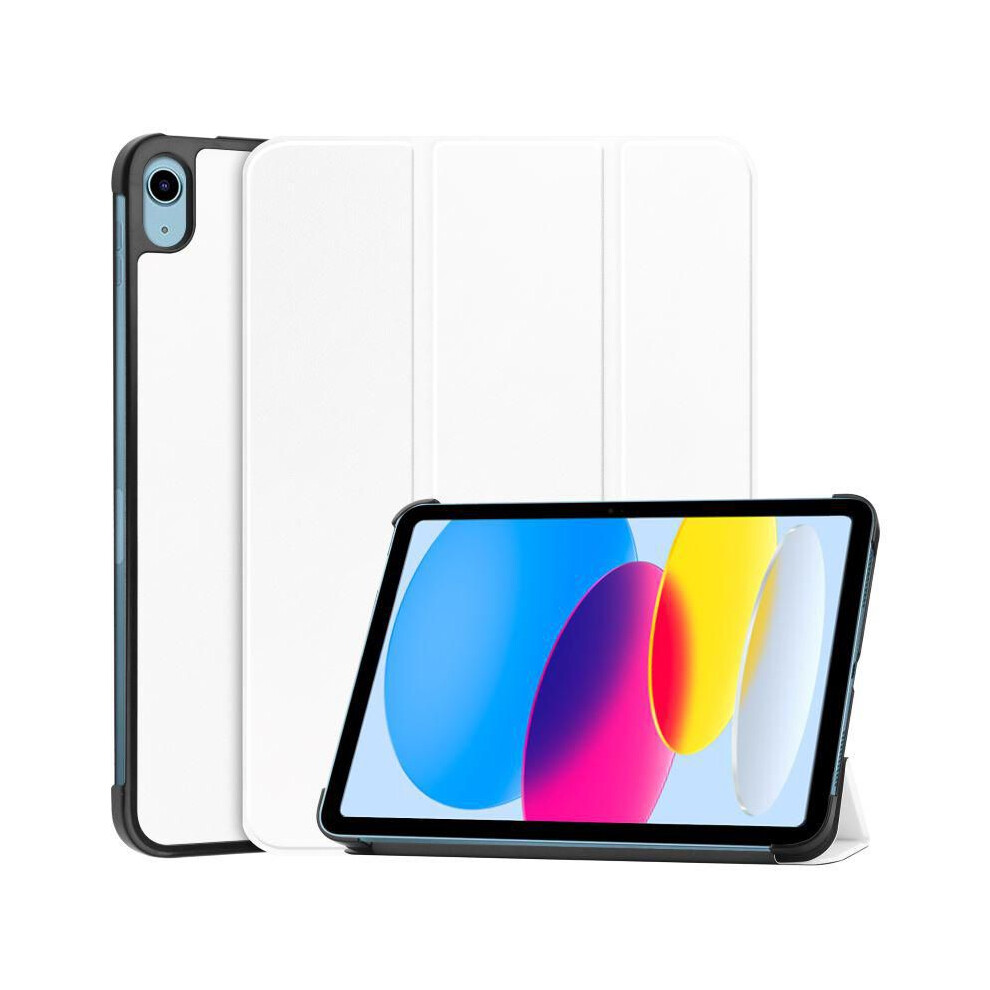Coreparts For Apple Ipad 10Th Gen 10.9-Inch (2022) Tri-Fold Caster Hard Shell Cover With Auto Wake Function - White 5715063027042