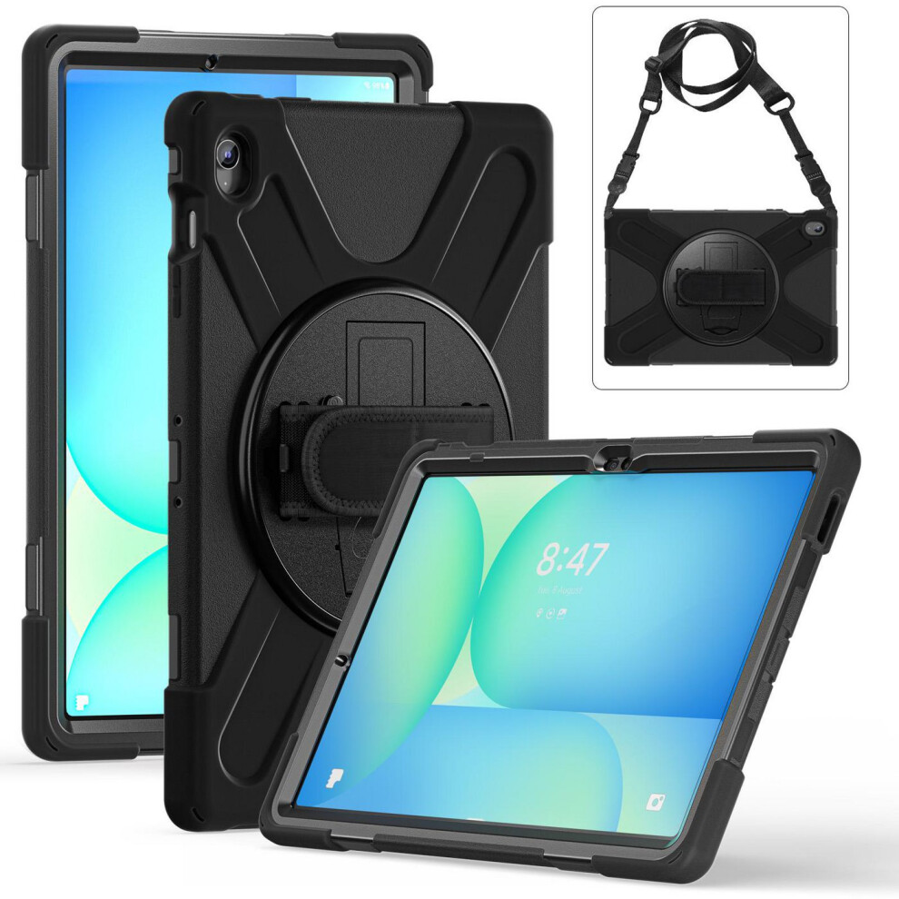 Estuff Galaxy Tab S10 Fe+ Austin Defender Case Without Built-In Screen Protector - Black 5715063781586