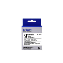 Epson Label Cartridge Strong Adhesive LK-3WBW Black/White 9mm (9m)