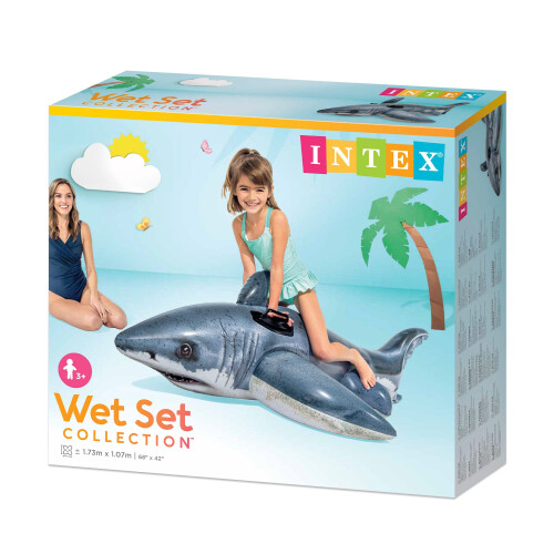 Intex Intex Great Multicolour Shark Ride-On - Inflatable mount - 72 x 68 cm 1