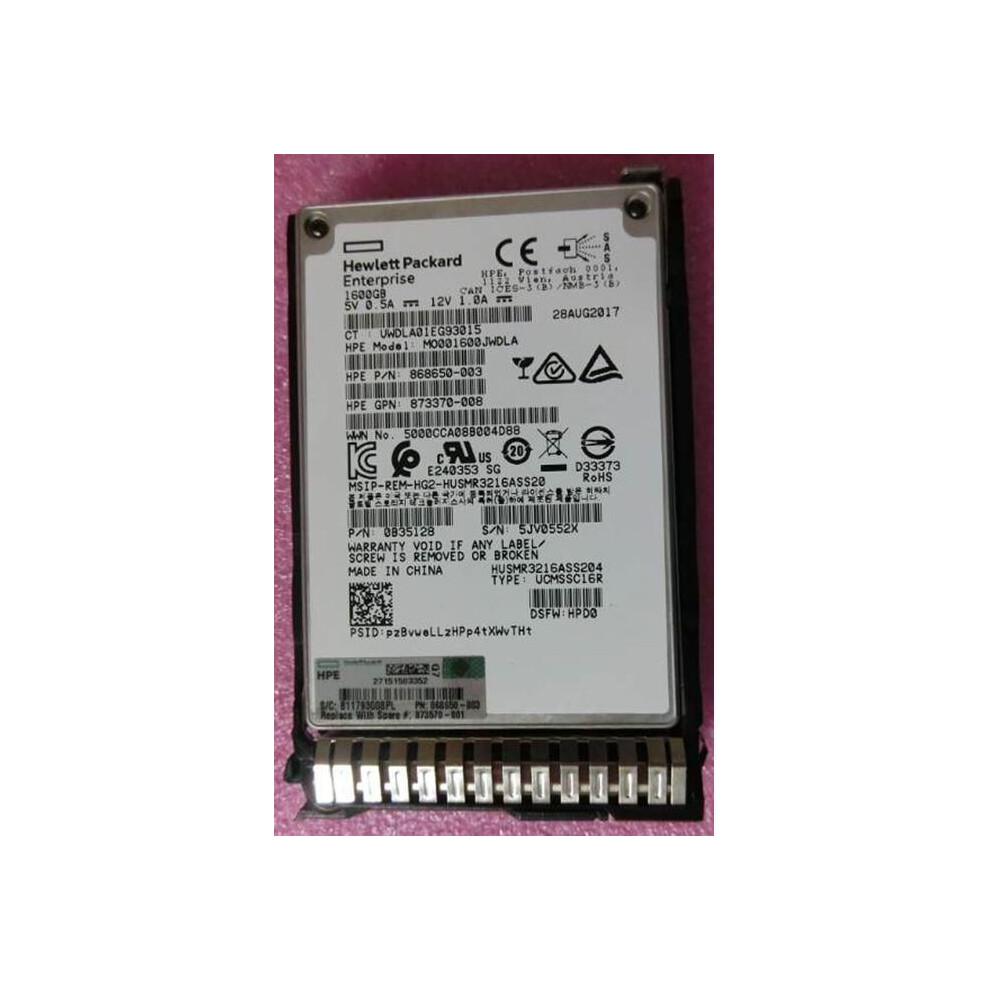 Hewlett Packard Enterprise 1.6Tb Sas 12G Sff Sc Ds Mu Ssd 5711783907015