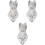 3Pcs Silver Wall Mounted Style 4