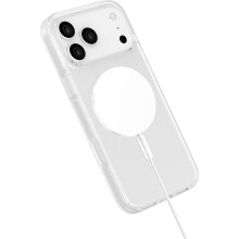 eSTUFF iPhone 17 Pro Max INFINITE OSLO Magnetic Hybrid Cover - Transparent - 86% recycled plastic