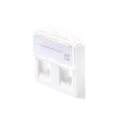 Lanview by Logon EURO OUTLET 45x45 - 2-PORT MODULE