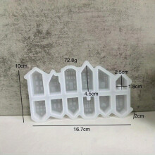 3D Nordic Style Small House Silicone Mold 12-hole House Candle Molds Mini Houses Plaster Concrete Cement Mould