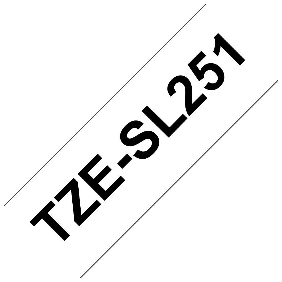 Brother Pro Tape Tze-Sl251 Self Laminating Tape - On 24Mm Black/White