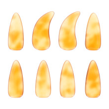 8Pièces Ongles Protecteurs Guzheng En Matériau Solide Couleur Kaki